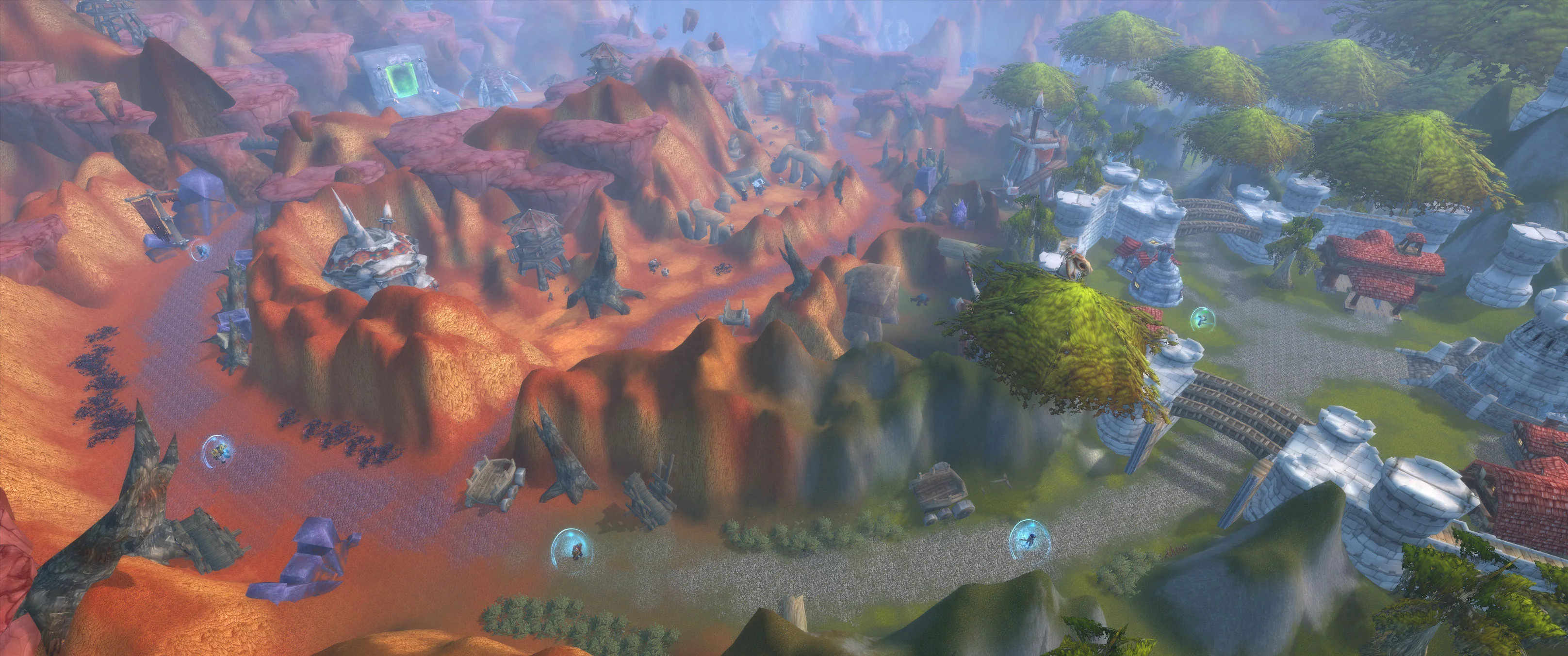 Aerial view of the Conquest map